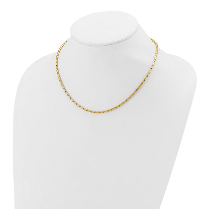 14K Gelbgold Poliert Fantasieglieder Halskette