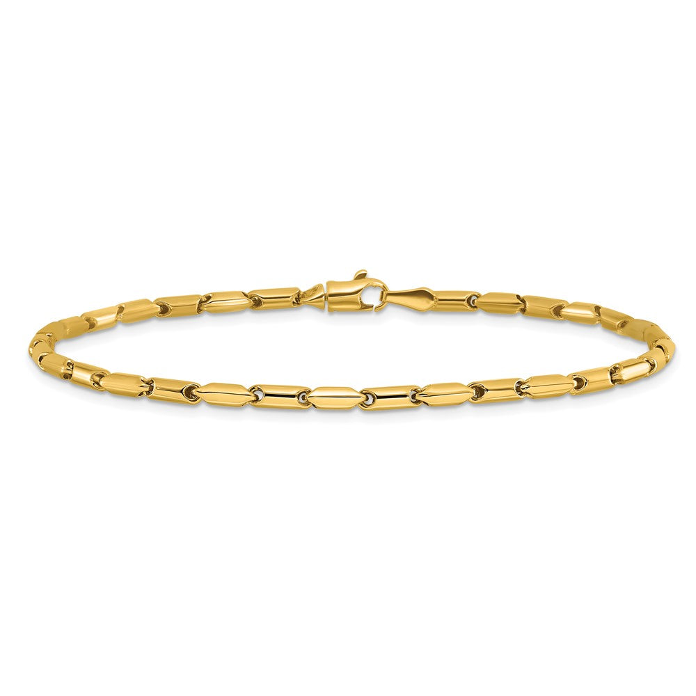 14K Gelbgold Poliert Fantasieglieder Armband