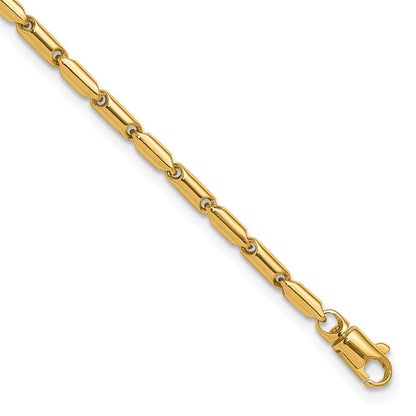 14K Gelbgold Poliert Fantasieglieder Armband