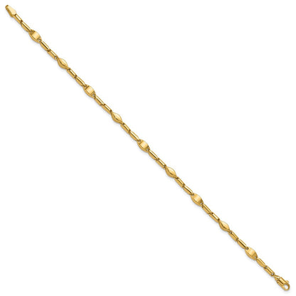 14K Gelbgold Poliert Fantasieglieder Armband