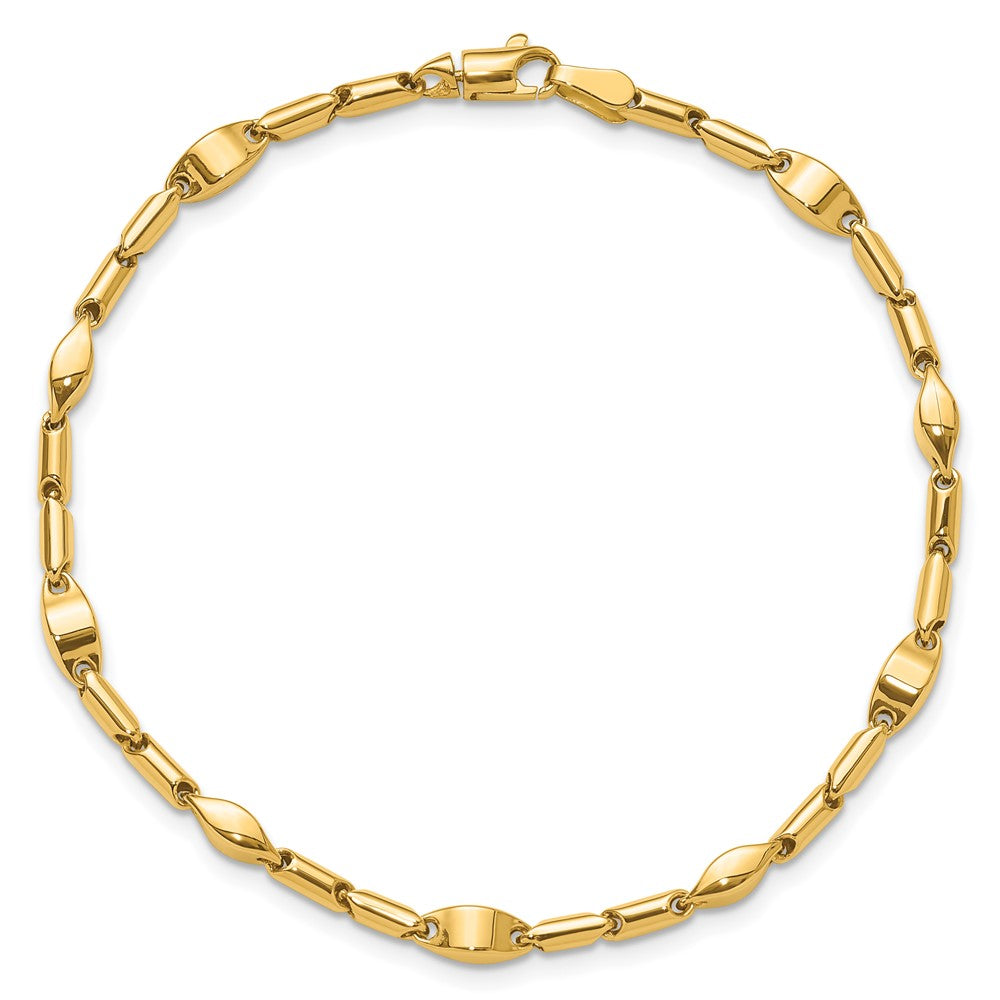 14K Gelbgold Poliert Fantasieglieder Armband