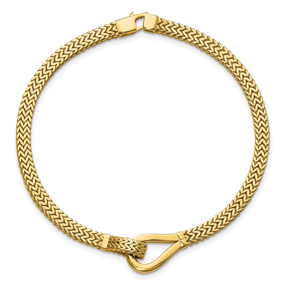 14K Gelbgold Poliert Fantasie Schnalle Armband