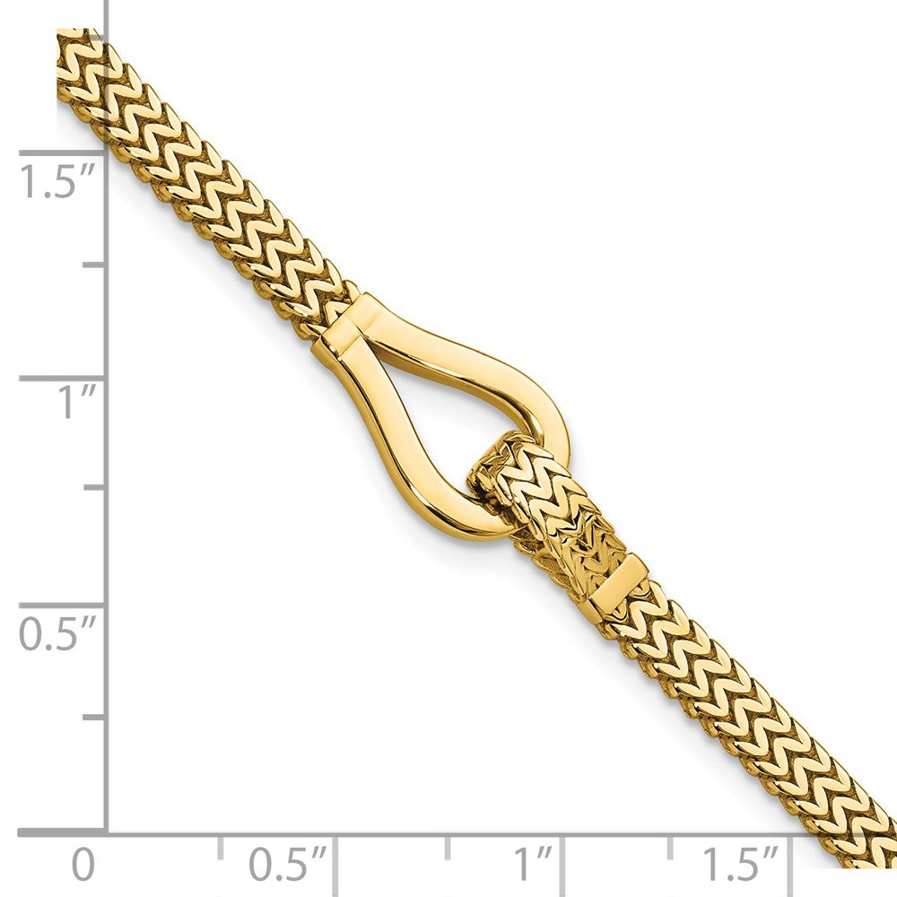 14K Gelbgold Poliert Fantasie Schnalle Armband