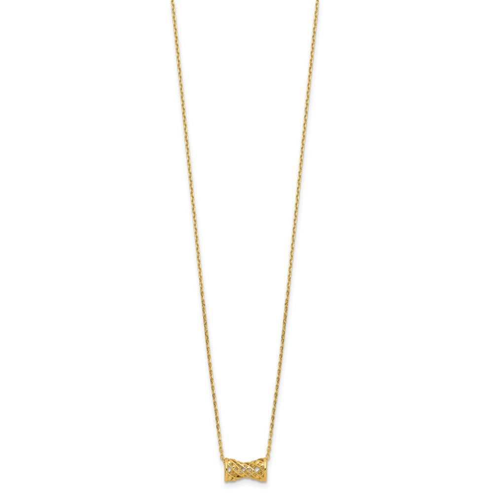 14K Gelbgold Poliert Fantasie Halskette