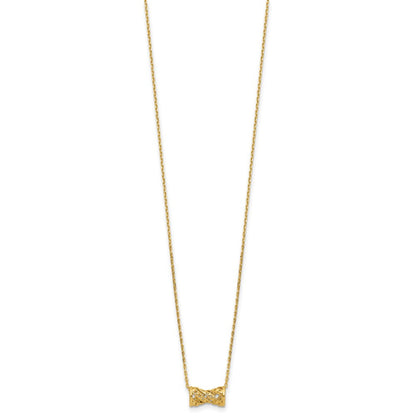 14K Gelbgold Poliert Fantasie Halskette