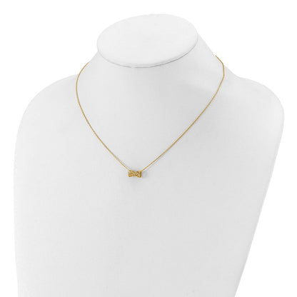 14K Gelbgold Poliert Fantasie Halskette