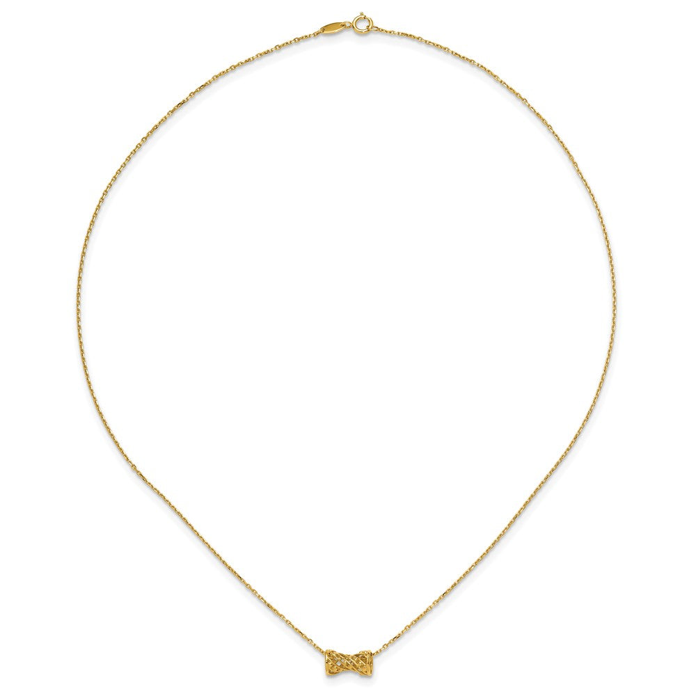 14K Gelbgold Poliert Fantasie Halskette