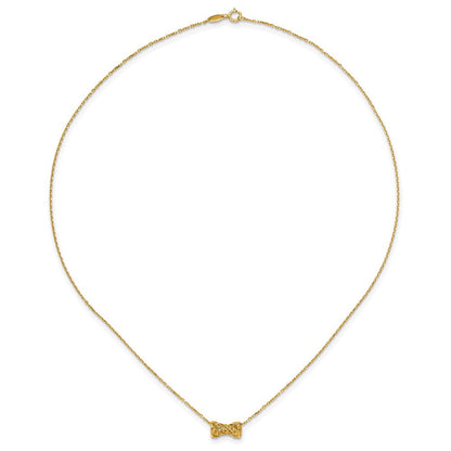 14K Gelbgold Poliert Fantasie Halskette