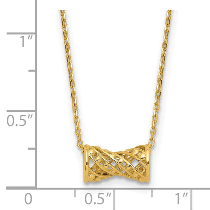14K Gelbgold Poliert Fantasie Halskette