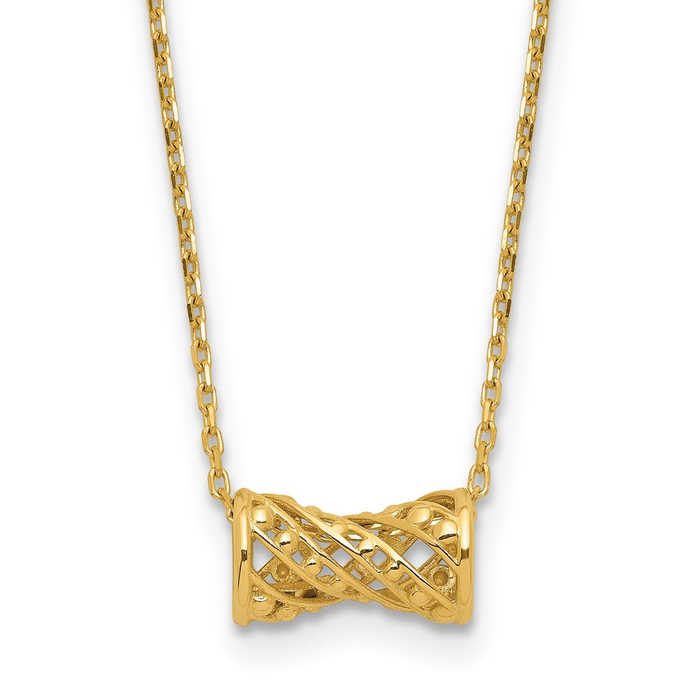 14K Gelbgold Poliert Fantasie Halskette