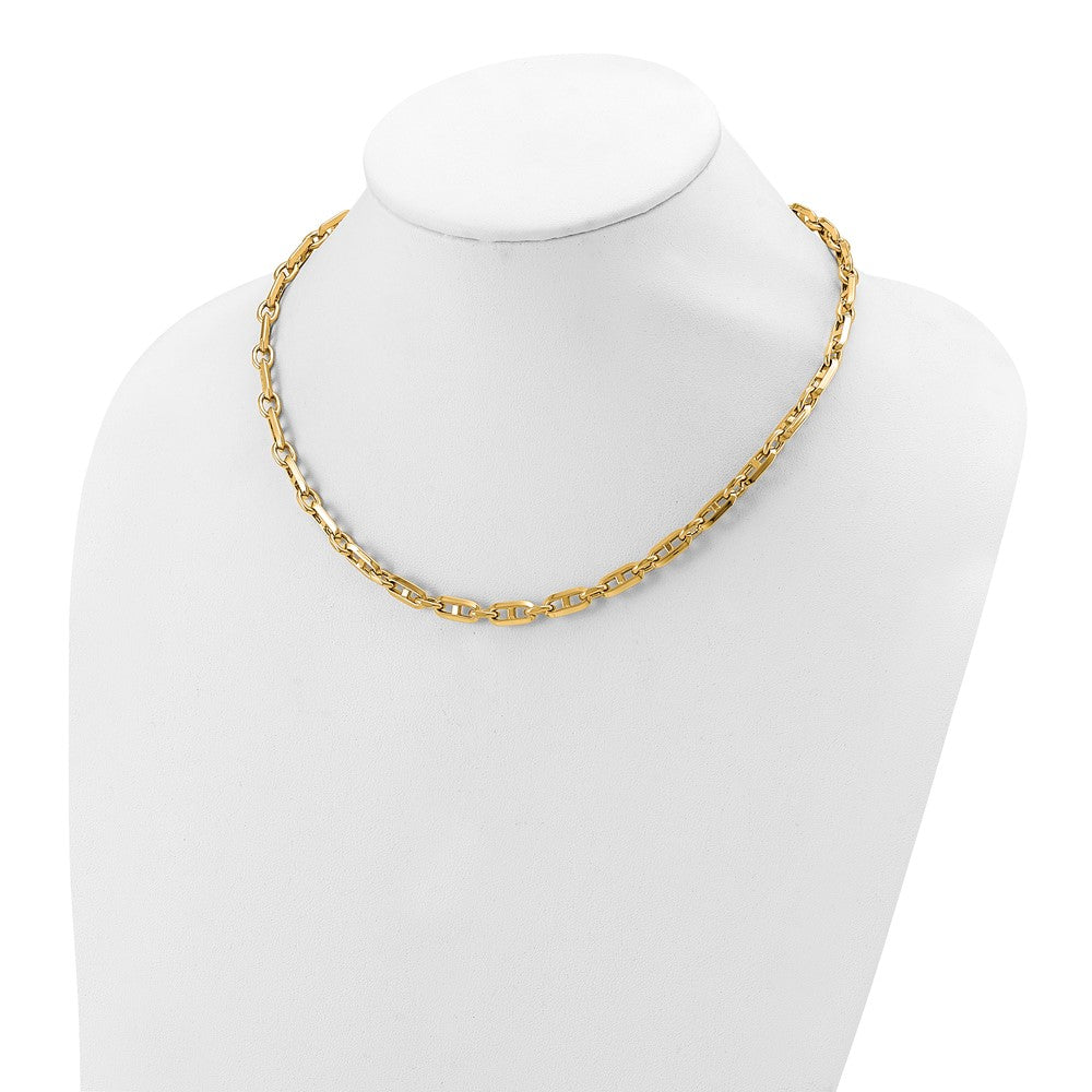 14K Gelbgold Poliert Fantasieglieder Halskette