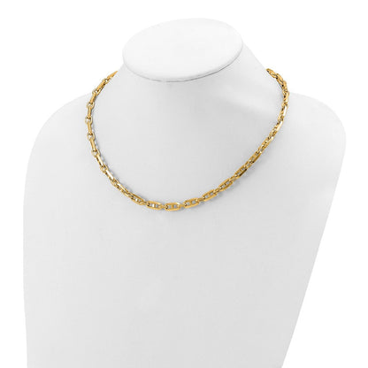14K Gelbgold Poliert Fantasieglieder Halskette