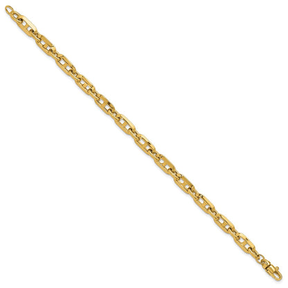 14K Gelbgold Poliert Fantasieglieder Armband