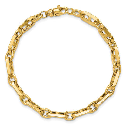 14K Gelbgold Poliert Fantasieglieder Armband