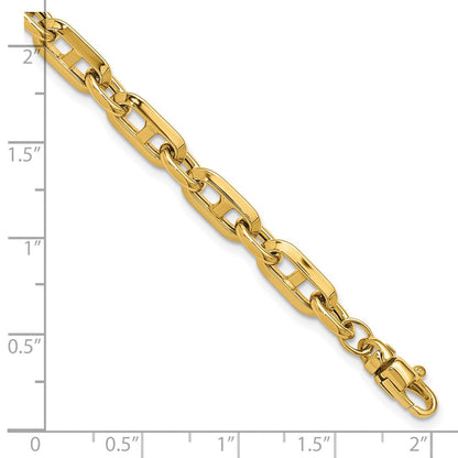 14K Gelbgold Poliert Fantasieglieder Armband