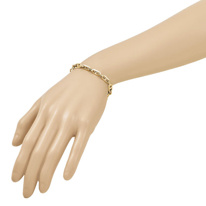 14K Gelbgold Poliert Fantasieglieder Armband