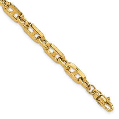 14K Gelbgold Poliert Fantasieglieder Armband