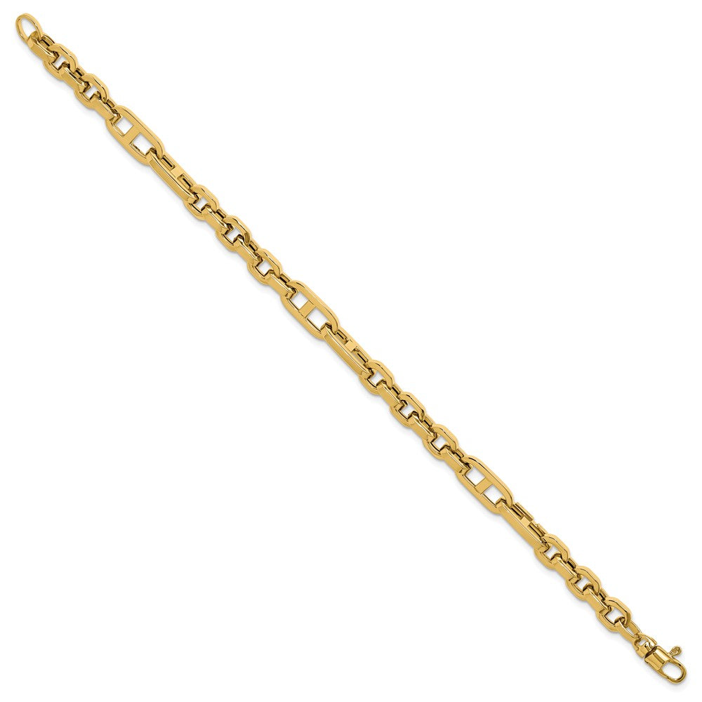 14K Gelbgold Poliert Fantasieglieder Armband