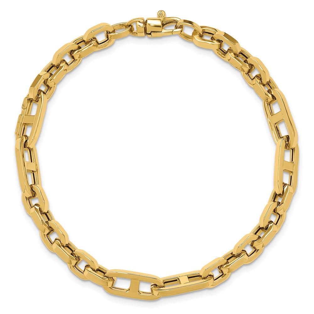 14K Gelbgold Poliert Fantasieglieder Armband