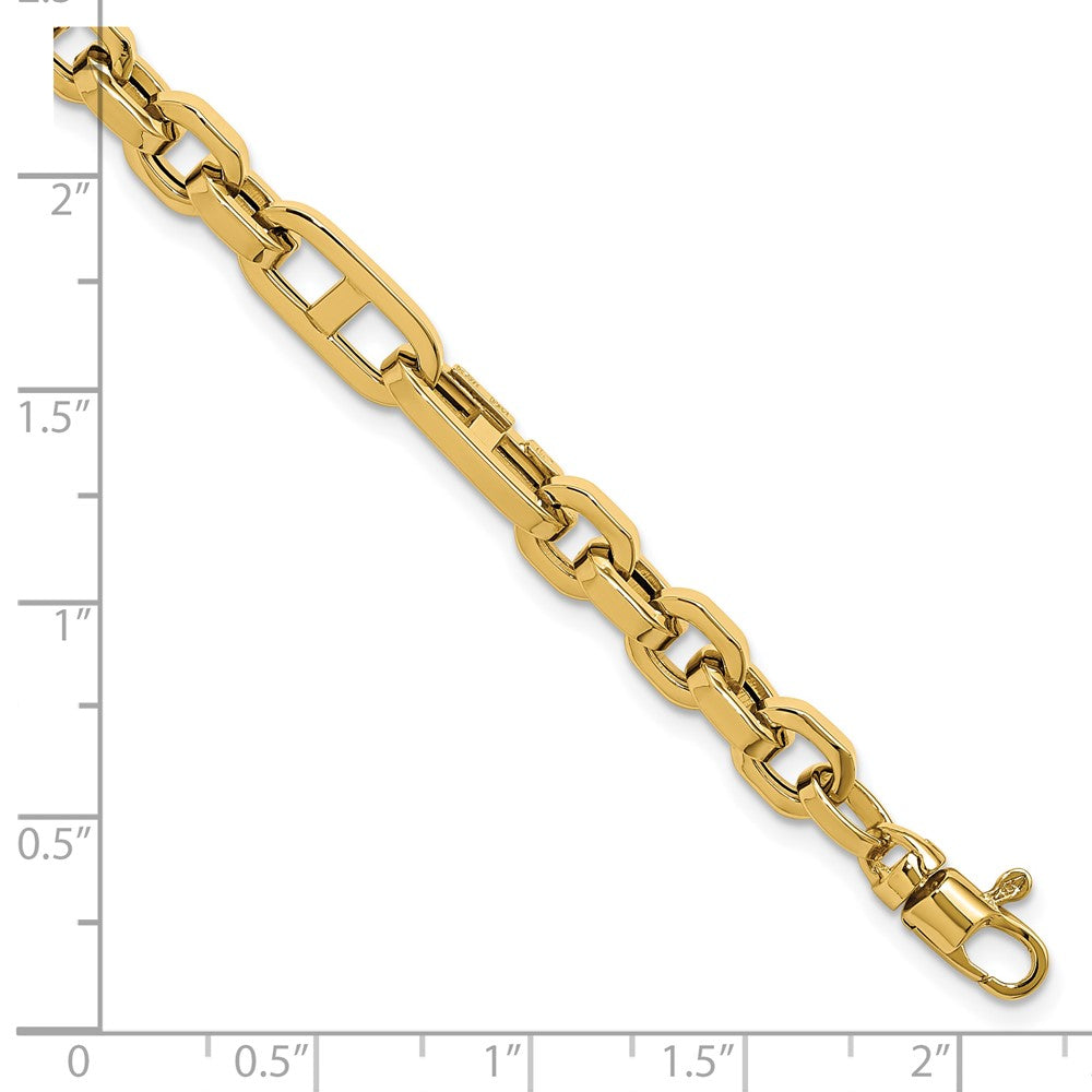 14K Gelbgold Poliert Fantasieglieder Armband
