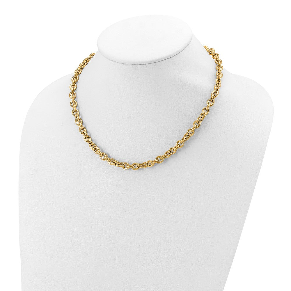 14K Gelbgold Poliert Fantasieglieder Halskette