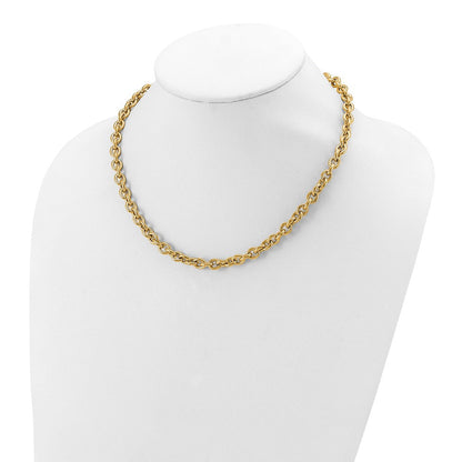 14K Gelbgold Poliert Fantasieglieder Halskette