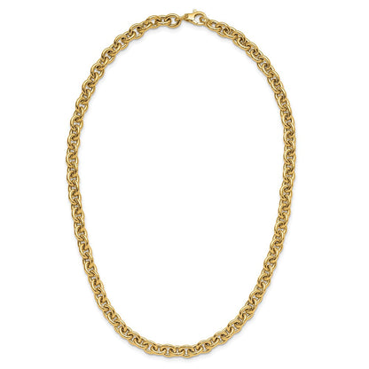 14K Gelbgold Poliert Fantasieglieder Halskette
