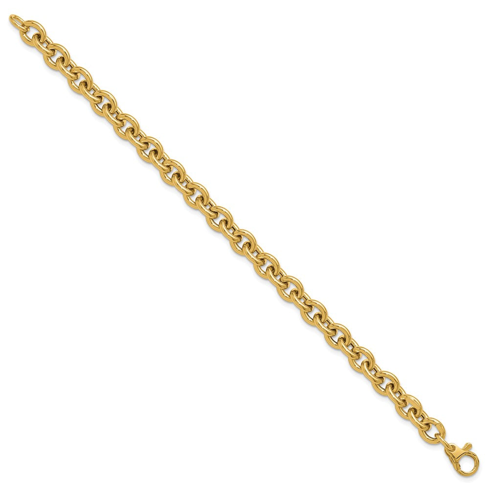 14K Gelbgold Poliert Fantasieglieder Armband