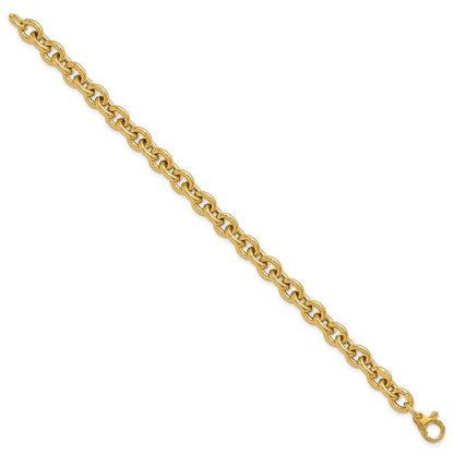 14K Gelbgold Poliert Fantasieglieder Armband