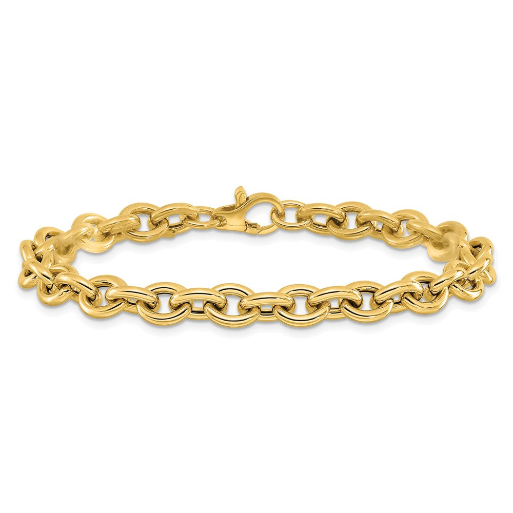14K Gelbgold Poliert Fantasieglieder Armband