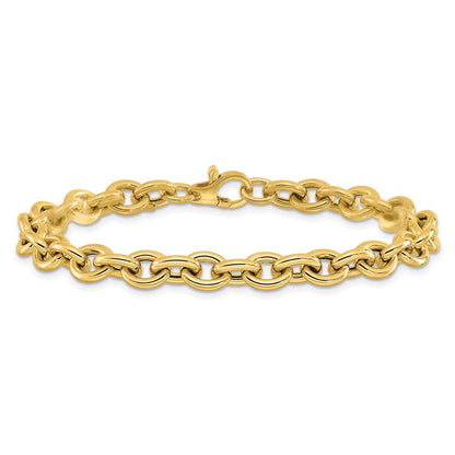 14K Gelbgold Poliert Fantasieglieder Armband