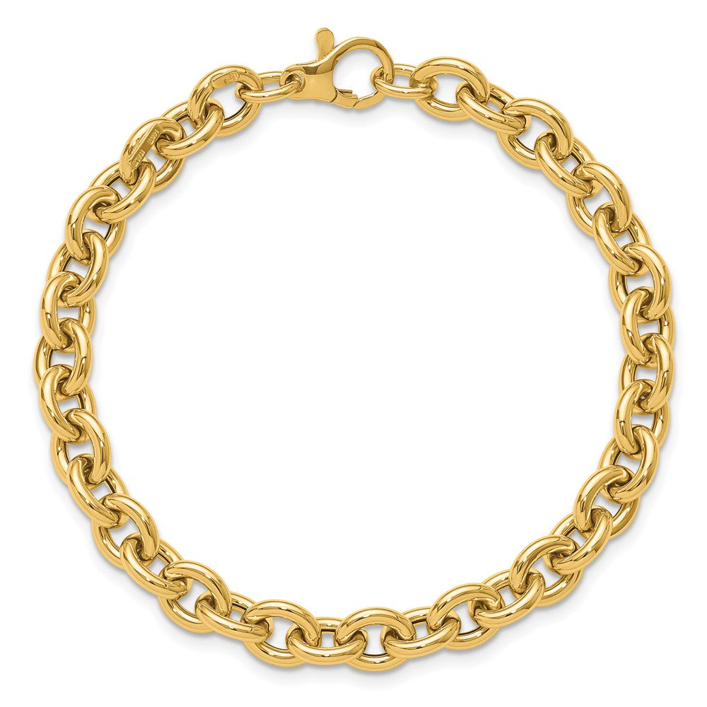 14K Gelbgold Poliert Fantasieglieder Armband