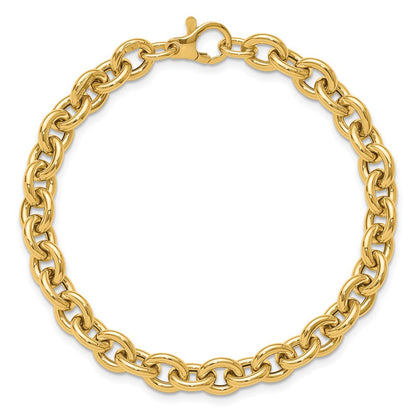 14K Gelbgold Poliert Fantasieglieder Armband