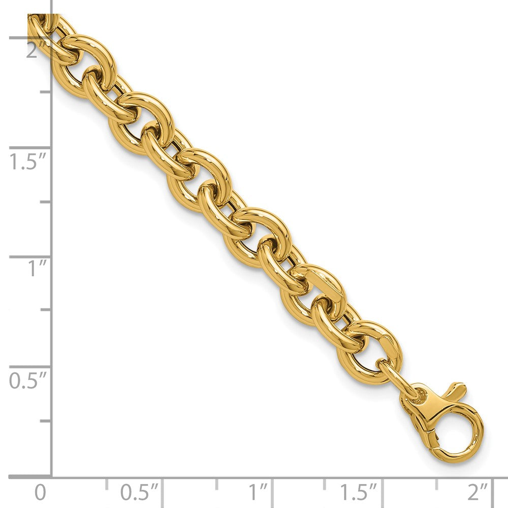 14K Gelbgold Poliert Fantasieglieder Armband