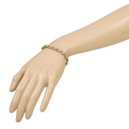 14K Gelbgold Poliert Fantasieglieder Armband