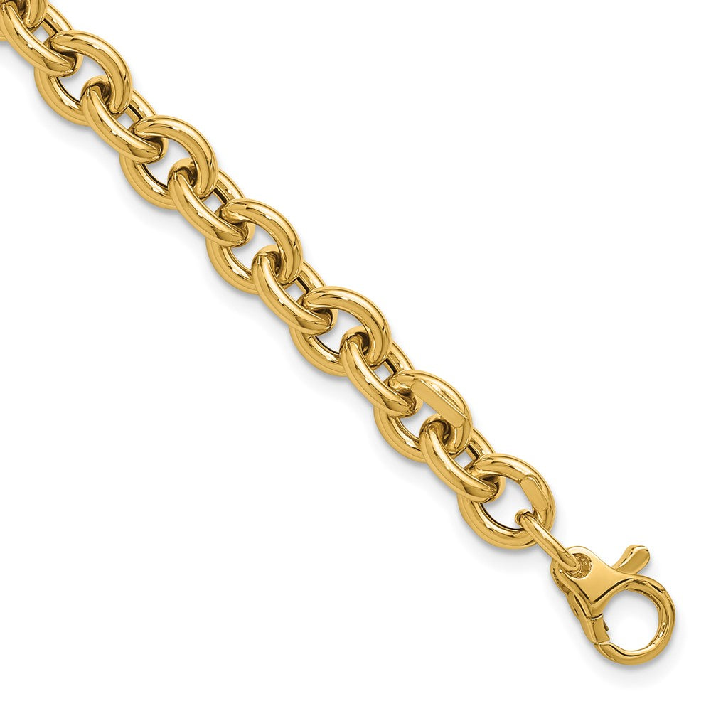 14K Gelbgold Poliert Fantasieglieder Armband