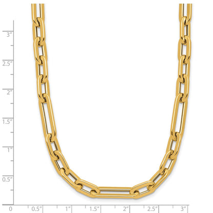 14K Gelbgold Poliert Fantasieglieder Knebel Verschluss Halskette