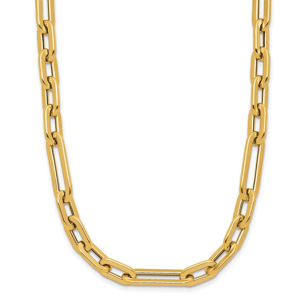 14K Gelbgold Poliert Fantasieglieder Knebel Verschluss Halskette