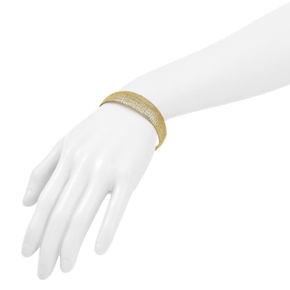 14K Gelbgold Poliert Geflochten Abgestuft Kuppel Armband