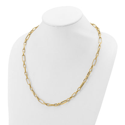 14K Gelbgold Poliert Fantasieglieder Halskette