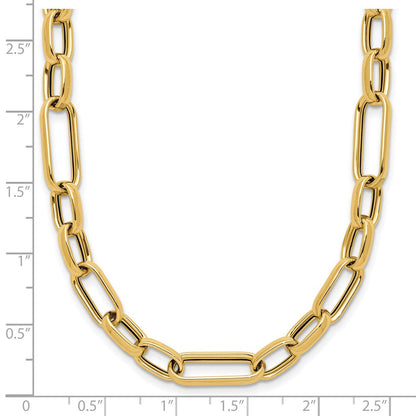 14K Gelbgold Poliert Fantasieglieder Halskette