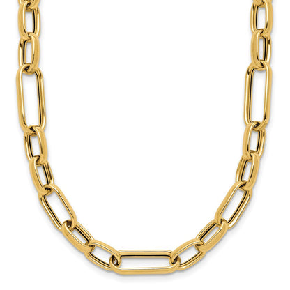 14K Gelbgold Poliert Fantasieglieder Halskette