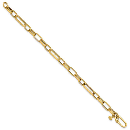 14K Gelbgold Poliert Fantasieglieder Armband