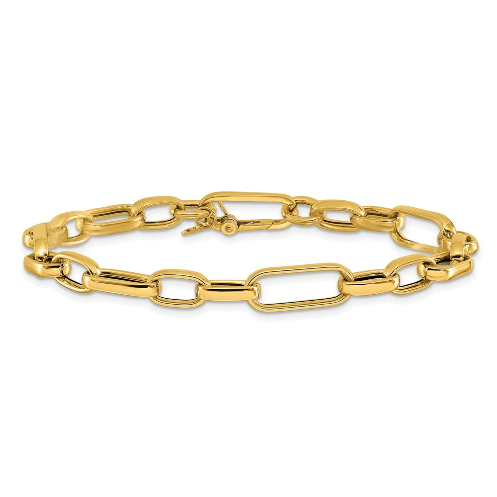14K Gelbgold Poliert Fantasieglieder Armband