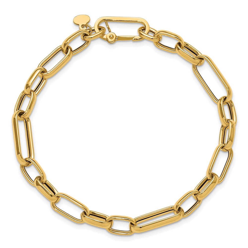 14K Gelbgold Poliert Fantasieglieder Armband