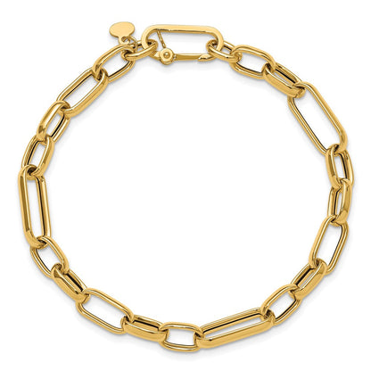 14K Gelbgold Poliert Fantasieglieder Armband