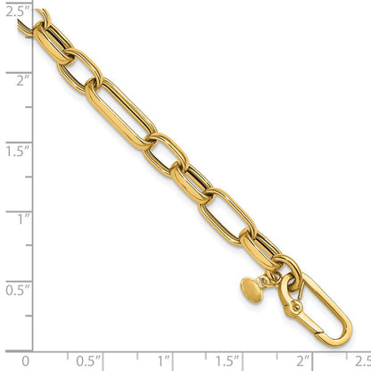 14K Gelbgold Poliert Fantasieglieder Armband