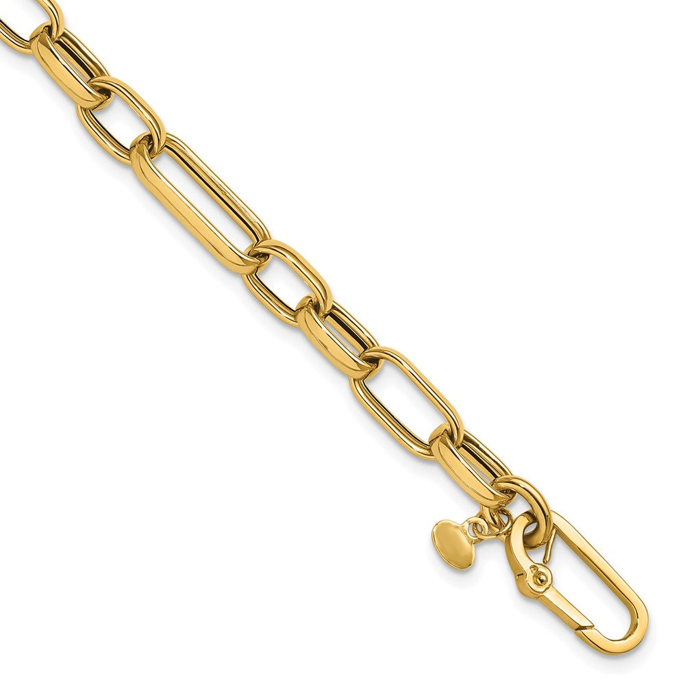 14K Gelbgold Poliert Fantasieglieder Armband