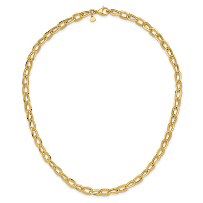 14K Gelbgold Poliert und Satiniert Fantasieglieder Halskette