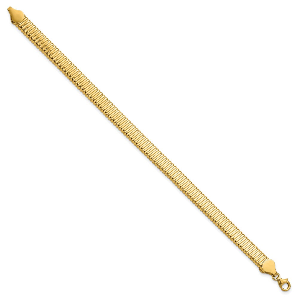 14K Gelbgold Poliert Ridged Armband